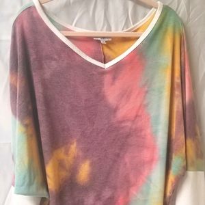 Long sleeve tie dye top